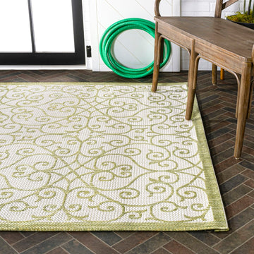 Madrid Vintage Filigree Textured Weave Indoor/outdoor Area Rug